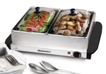 Elite Gourmet EWM-6122 Dual 2X2.5 Qt. Buffet Server Food Warmer Temp Control. Fixed Price $56.75.