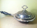 Vintage Webster Wilcox Silverplate Large Covered Serving / Chaffing Dish Pot Pan. Fixed Price $55.00.