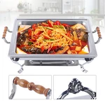 8QT 201 Stainless Steel Rectangular Chafing Dish Buffet Chafer - Mirror. Fixed Price $69.68.