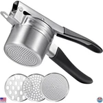 Sopito Premium Stainless Steel Potato Ricer & Masher - Heavy Duty With 3 Discs. Fixed Price $45.59.