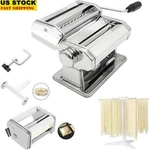 Manual Pasta Maker Machine Stainless Steel W/ Dual Blade Cutter & Drying Rack Us. Fixed Price $69.17.