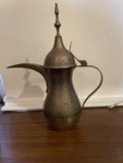 Antique Vintage Old Saudi Arabia Dallah Brass Copper Coffee Pot -. Fixed Price $35.00.