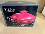 Godinger 1 Qt Sienna Red Pagoda Warmer With Chrome Stand New. Fixed Price $14.99.