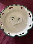 Vintage Chaparral Pottery 10 Round And Heart Bread Warmer. Fixed Price $12.57.