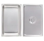 Full Size 1/2" Deep Stainless Steel Steam Prep Table Buffet Pan W/ Cover Lid. Fixed Price $52.53.