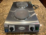 Cadco CDR-2CFB Professional Double Buffet Range Hot Plate 1800W Tested Works. Fixed Price $200.00.