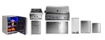 Lynx Outdoor Package With 42" Grill, Power Burner, Refrigerator And Ice Machine. Fixed Price $24667.00.