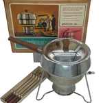 Vollrath Mcm Fondue Set Stainless Steel Walnut W/6 Forks & Original Box Chafer. Fixed Price $24.70.