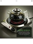 Silver Ovente Single Hot Plate 7 Electric Glass Infrared Stove, 1000-WATT. Fixed Price $47.89.