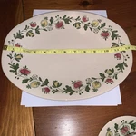 Vintage Old Granite Johnson Bros Gretchen Serving Platter 12 & 1/4 England. Fixed Price $20.00.