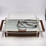 Salton Hotray H-130D Food Warming Plate Acrylic Hinged Cover 17X10" Surface Vtg. Fixed Price $34.99.