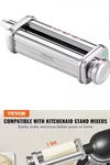 Vevor Stainless Steel Pasta Roller Cutter Attachment Kitchenaid Stand Mixer 8 Ad. Fixed Price $62.34.
