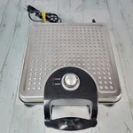Food Network Stainless Steel Belgian Waffle Maker By Sensio Model YDE813. Fixed Price $43.99.