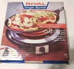New Rival Single Burner Model 605B Black & Stainless Quick Heating 750W Element. Fixed Price $13.49.