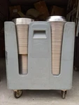 Lot Of 850 Unbranded Stainless Steel 12" Plate Covers Metro PCD11A Dish Caddy. Fixed Price $900.00.