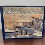 Culinary Essentials 4 Qt 3.7 Liter Stainless Steel Chafing Dish Pot New Open Box. Fixed Price $49.00.