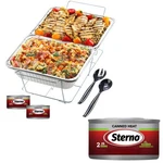 Sterno Buffet Kit Disposable Chafing Dish 1-PACK, 8 Pieces, Aluminum. Fixed Price $41.99.