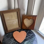 Vintage Rustic Wood Frames Heart Bread Warmer Farmhouse Cottagecore Decor Set. Fixed Price $29.99.