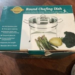 Gourmet Standard 3 Quart Stainless Steel Chafing Dish With Glass Lid Nib. Fixed Price $38.88.
