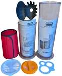 Pasta Pronto Deluxe Cooker Set New W/ Strainer Lid Sleeve Utensils Manuals. Fixed Price $24.99.