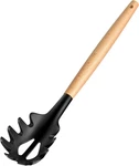 Wooden Handle Pasta Fork Spoon 12" Silicone Spaghetti Food Grade Noodle. Fixed Price $11.99.
