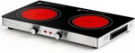 Infrared Ceramic Double Burner, 1800W Electric Countertop Hot Plate With Black. Fixed Price $80.36.