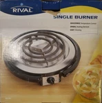 Nib Rival Single Burner Electric Hot Plate Adjustable Temp. & Easy Clean. Fixed Price $18.95.